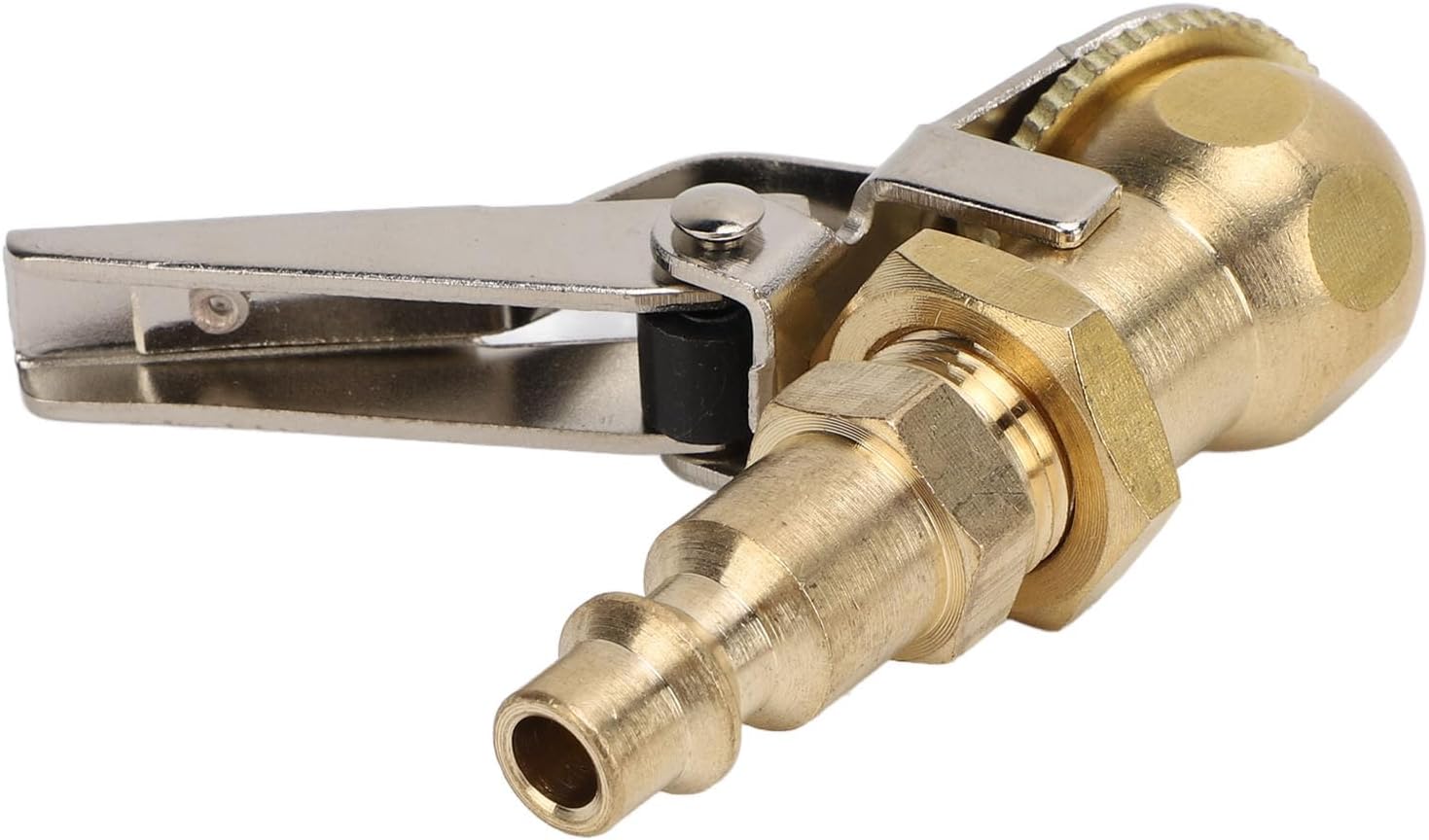 2 Sets Closed Ball Air Chuck 150PSI 1/4in FNPT Leakage Proof Safety Clip Tire Inflator Air Chuck for Car Truck Motorcycle Bike