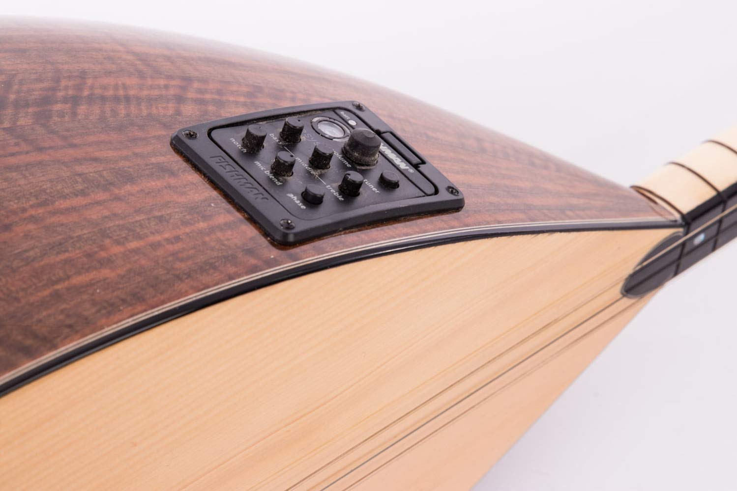 Turkish Short neck Saz Baglama Walnut with Electric Pickup Presys 301 with Soft Case, Picks & Extra Set of Strings - Image 5