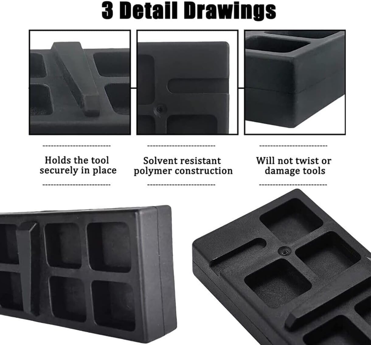 ULAMORE Tool Block Reinforced Plastics Black （Lower 15）Repair Smithing Tool Part Support