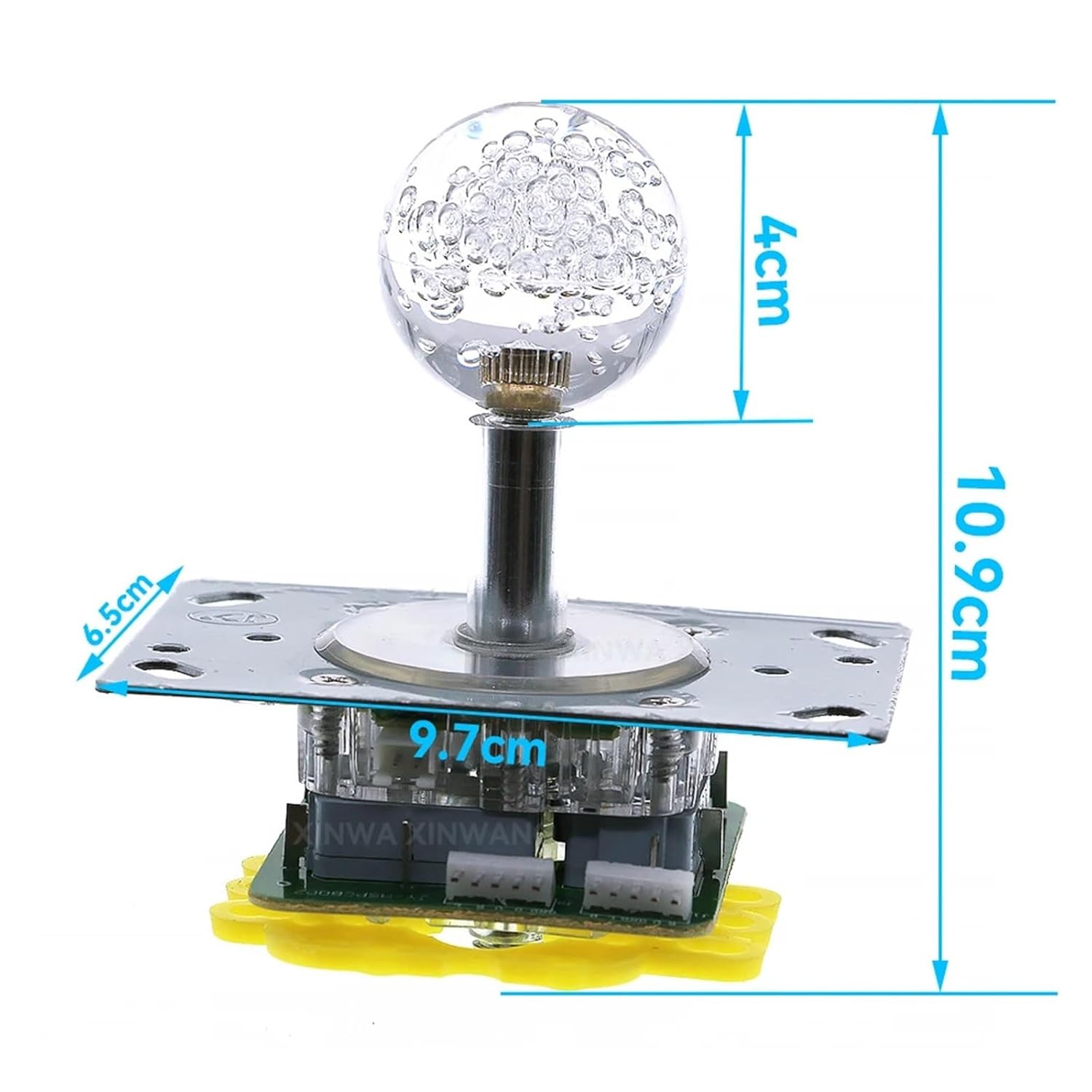 ianufu 3PCS 12V LED Joystick Colorful Illuminated Light Switchable 4 To 8 Way Controller For Arcade Fishing Crane Claw Game Vending Machine(Round)