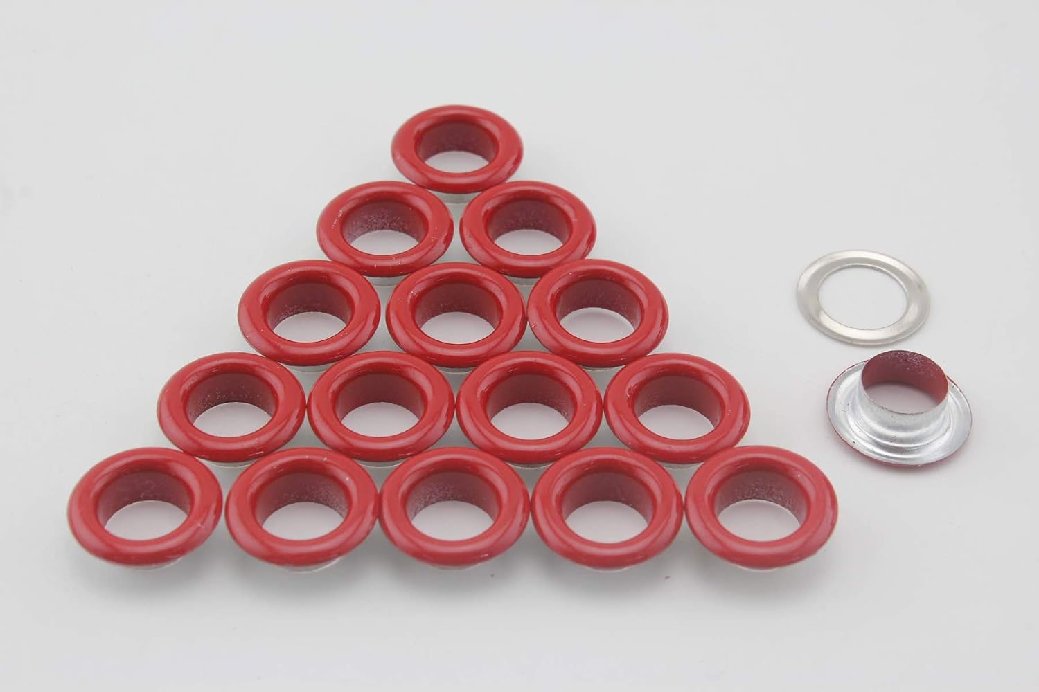 3dancraftit Iron Round Eyelets Grommets and washers for Leather Purse Shoe Paper DIY Crafts Inner Size 5/16 Inch / 8mm Red AC26
