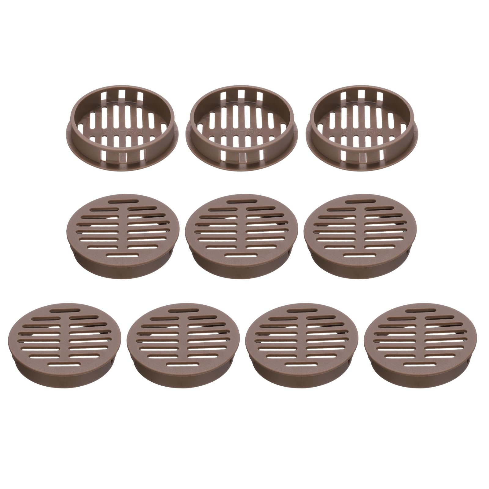 QUARKZMAN 12 Stück Rundlüftungsgitter | Edelstahl, 50 Mm Innendurchmesser, Schwarz – Für Schrank, Bad, Küche & Büro