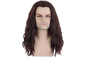 Mesmerizing Dark Brown Wavy Wig for Men and Women