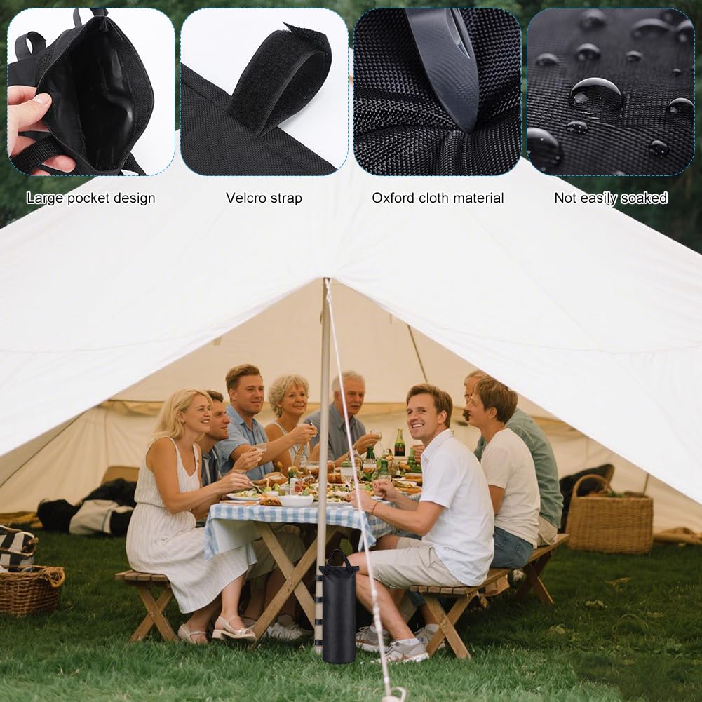 Gazebo sacco di sabbia, 8 pesi per gazebo, 50 x 20 cm, sacchi di sabbia da riempire per gazebo, con chiodo fisso 600D, tessuto Oxford, per gazebo, giardino, spiaggia