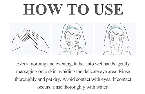 Miniatura 8 de Cuidado de la piel Vitamina C Espuma de lavado facial Ácido hialurónico Berry Glutatión Limpieza Hidratante Anti-Acné Aceite Control Esencia 3.4 fl