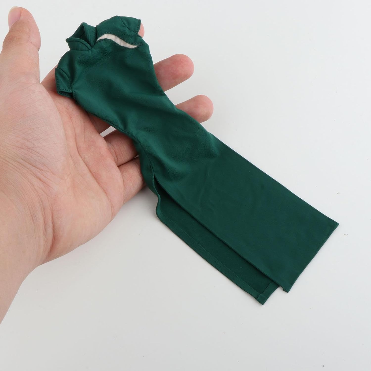 Cheongsam Dress Figures Clothing 1/6 Action Figure Doll Outfit Headband Sleeves Collar Suit Female Accessories Cloth Material Suitable for Dolls, Green