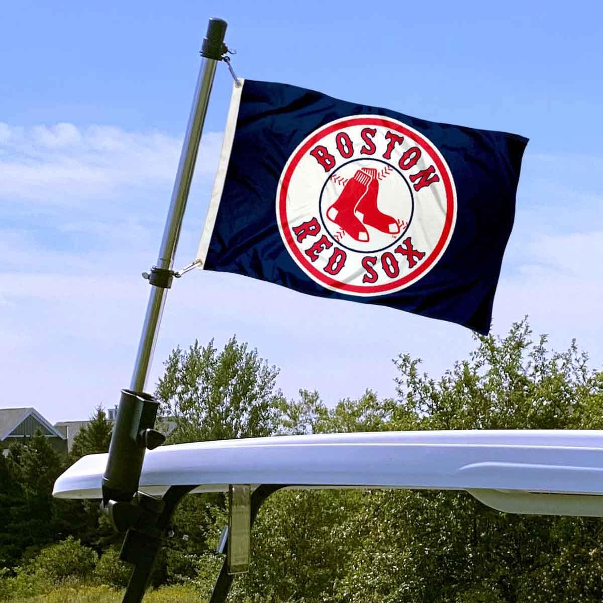 Boston Sox Baseball Boat and Golf Cart Flag - Image 4