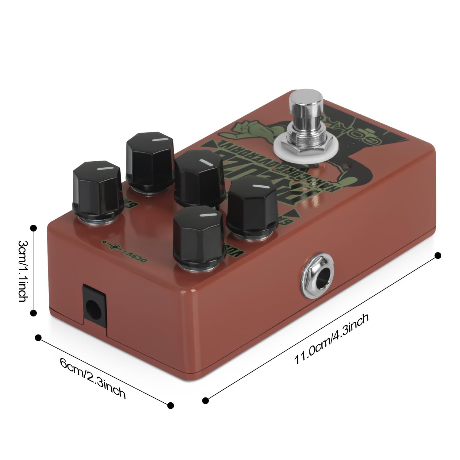 GOKKO Pazuzu Hardcore Overdrive - Pedal de efecto de guitarra con multimodo y puerta de ruido integrada (GK-62)