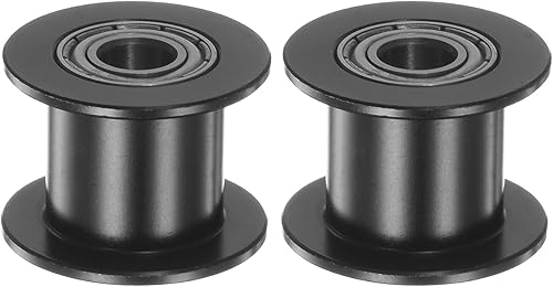 2 piezas 2GT Polea tensora de 0.197 in de diámetro 0.709 in de diámetro correa dentada de aluminio sin dientes para cinturón de 0.433 in de ancho