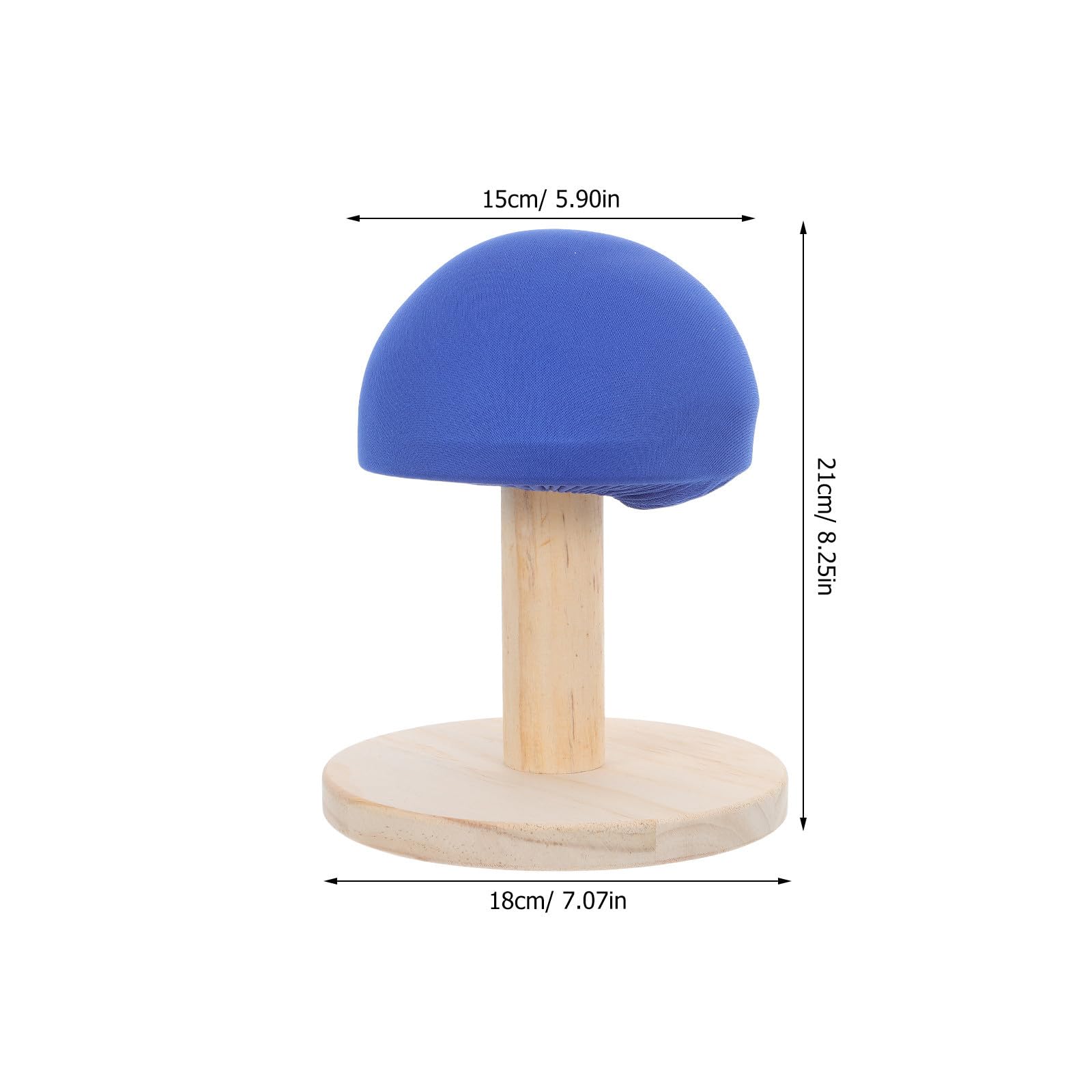 Tabla Compacta y Resistente al Calor Redonda Funda Azul de Planchar de Madera para Ropa y Cuellos, Adecuado para Uso en Viajes y Costura