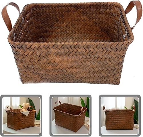 Miniatura 9 de Cabilock Contenedores de almacenamiento tejidos para el hogar, soporte resistente para ropa sucia para niños y niñas