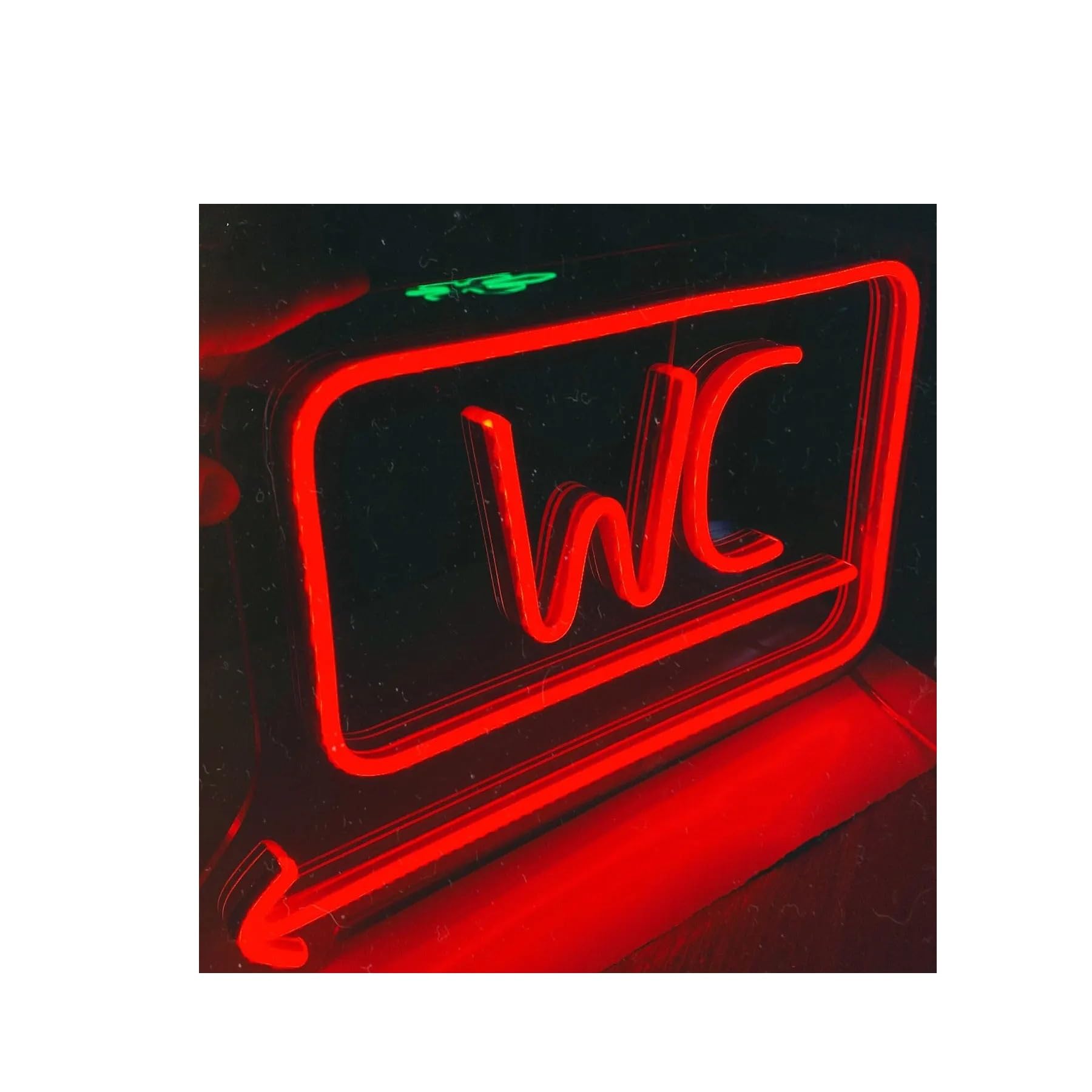 Toilet Sign WC Restroom Neon Sign Navigation Arrow Wall Decor For Business Shop Dimmable Brightness Bathroom Aesthetics Art(Color-1)