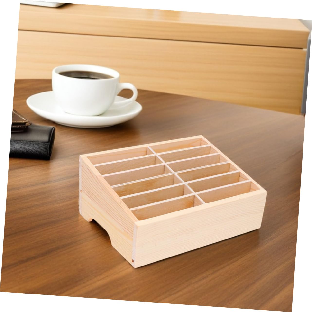 2pezzi Mobiletto Portacellulare in Espositore Per Cellulari Con Scomparti Multipli Organizer Scrivania Per Aula e Ufficio
