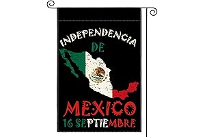 Patriotic Mexican Independence Day Garden Flag