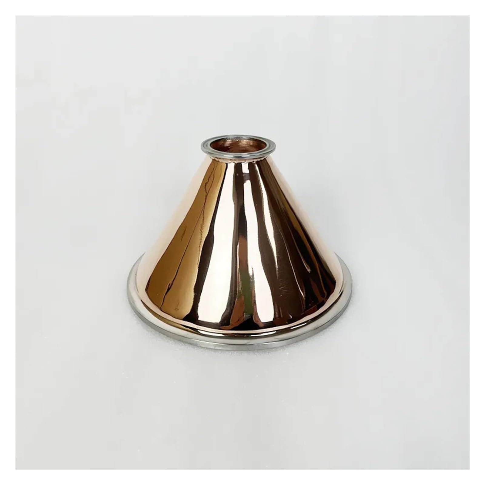 Reductor de Cobre de Triple Abrazadera for elaboración casera, Brida de 2" (64 mm x 8"), Brida de 217 mm, Altura de 130 mm