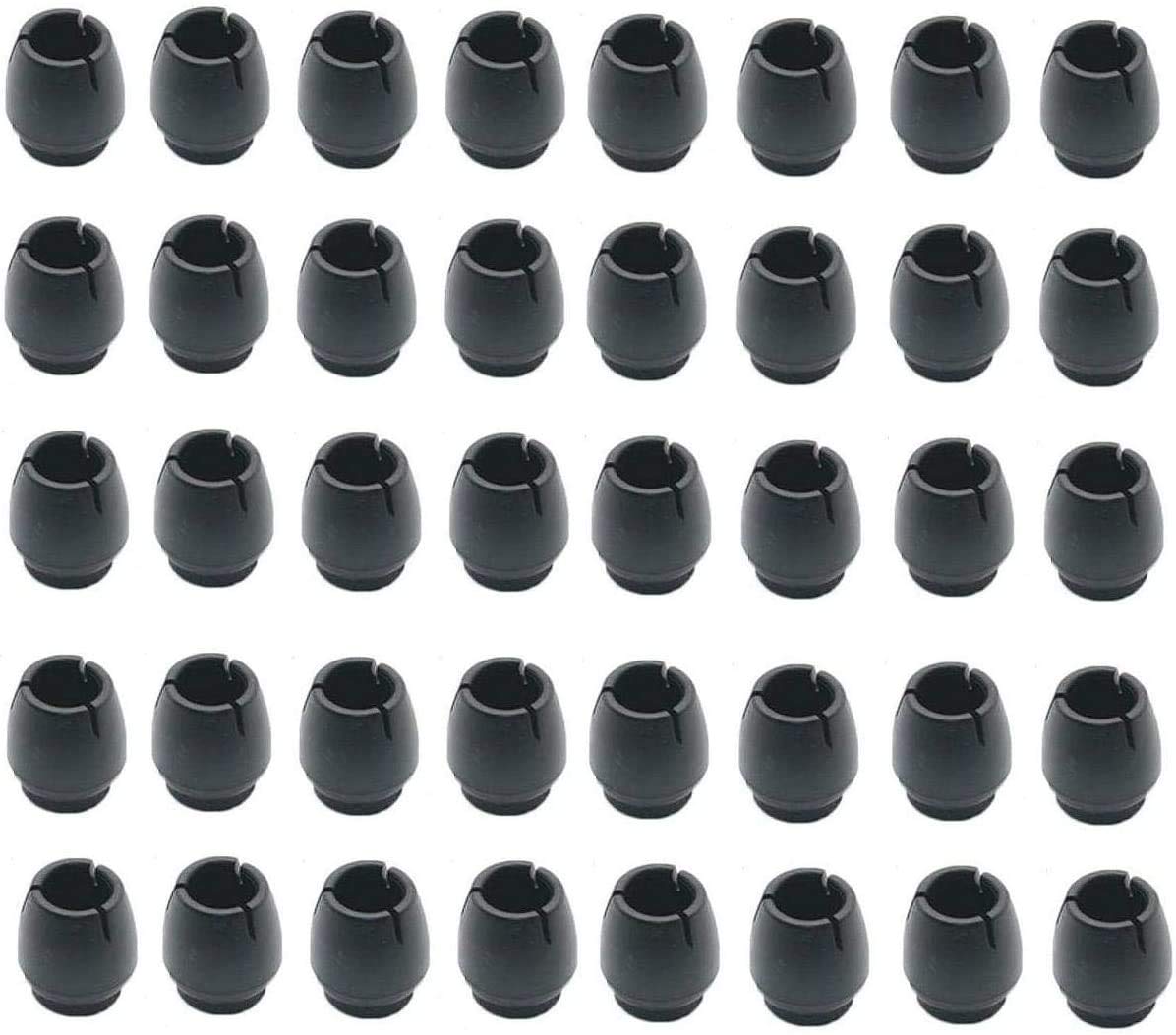 hzxsdhwy 40pcs black silicone table furniture chair foot cover Furniture Chair Leg Caps hardwood floor protector with felt round furniture table and chair silicone foot cover(12-16mm)