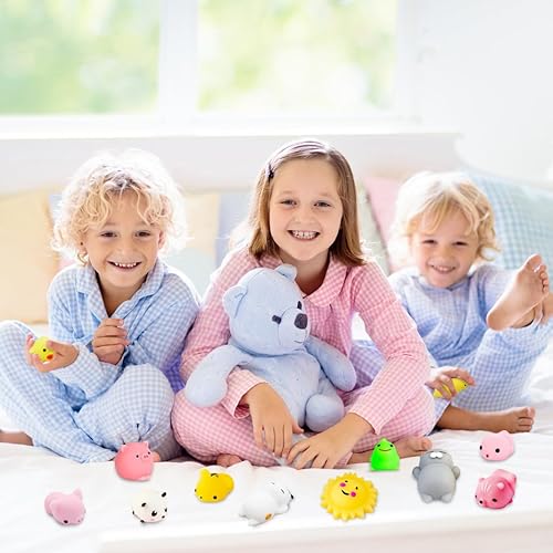 Miniatura 7 de 28 piezas de juguetes Mochi Squishies Mini alivio del estrés, lindos animales esponjosos, juguetes para niños, regalos de fiesta, regalo de