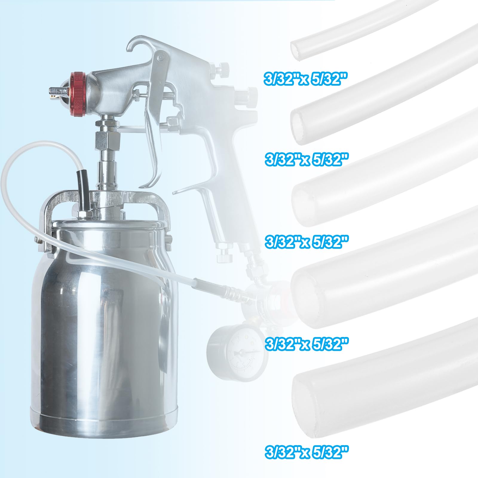 PATIKIL Tuyau PE 3/32" ID X 5/32" OD (2.5 Mm X 4 Mm), 10 Ft (3 Mètres