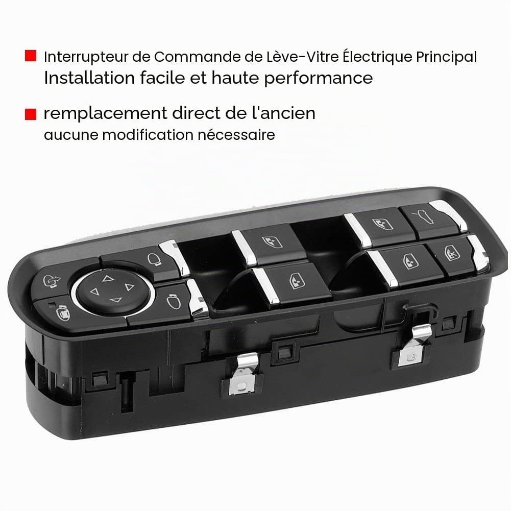 Interrupteur de commande de fenêtre compatible avec Cayenne 2011-2016