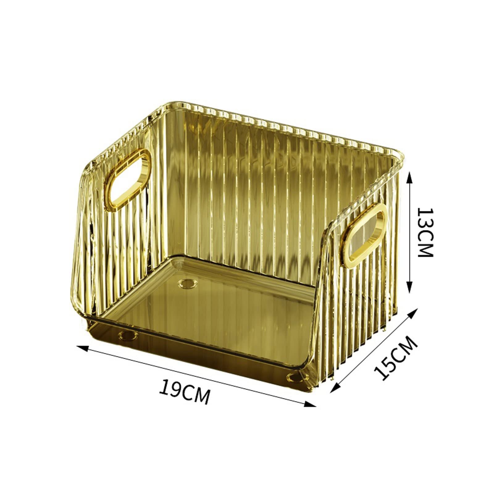 Folders File Organiser A4 Folders A4 ringbinder Organizador de archivos, caja de almacenamiento de cosméticos de escritorio, vestidor T(Gold)