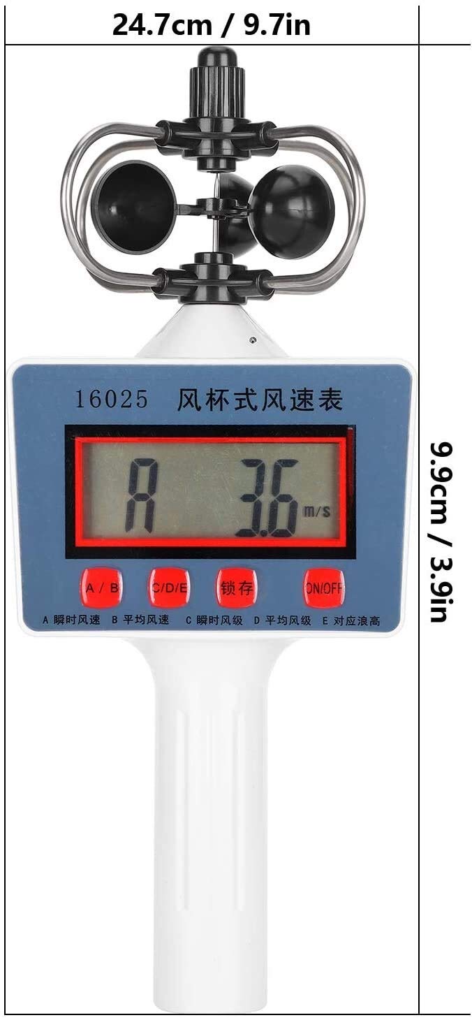 JJJ Anemometro Portatile Anemometro Portatile velocità del Vento Vento Anemometro Digitale Anemometro a Mano Vendita del Vento Misuratore del Vento Misuratore di misurazione del Vento