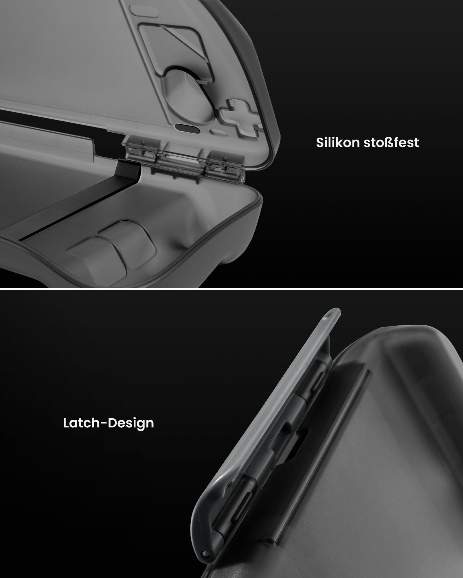 tomtoc Slim Armor Hülle für Steam Deck/Steam Deck OLED, Dünn Robust Aufbewahrung Schutzhülle Protective Case Cover mit militärischem Schutz und Ladeanschluss