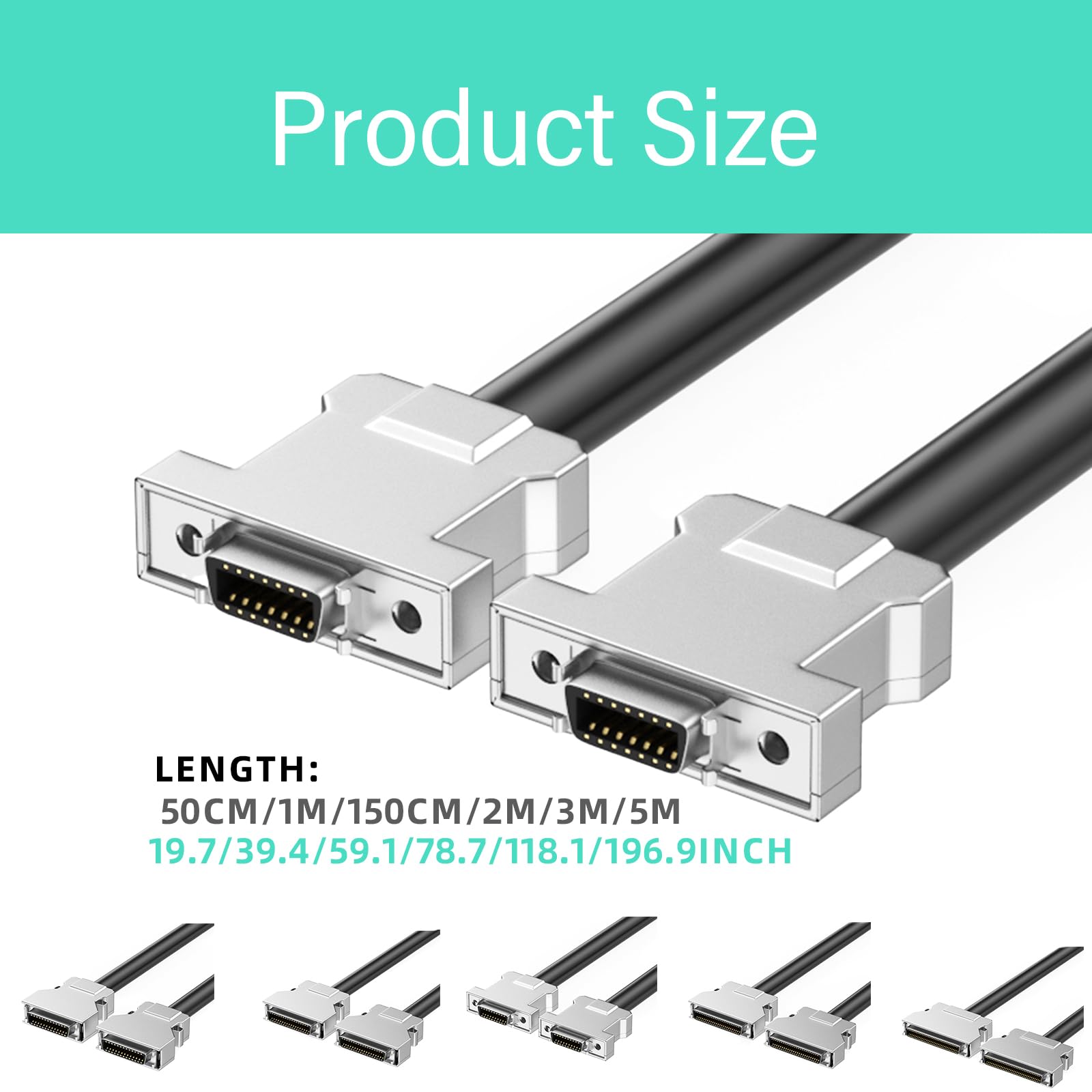 Cable SCSI de PVC de alta calidad SCSI hembra pin chapado en oro para transmisión de datos estable SCSI cable del escáner SCSI cable del quemador SCSI