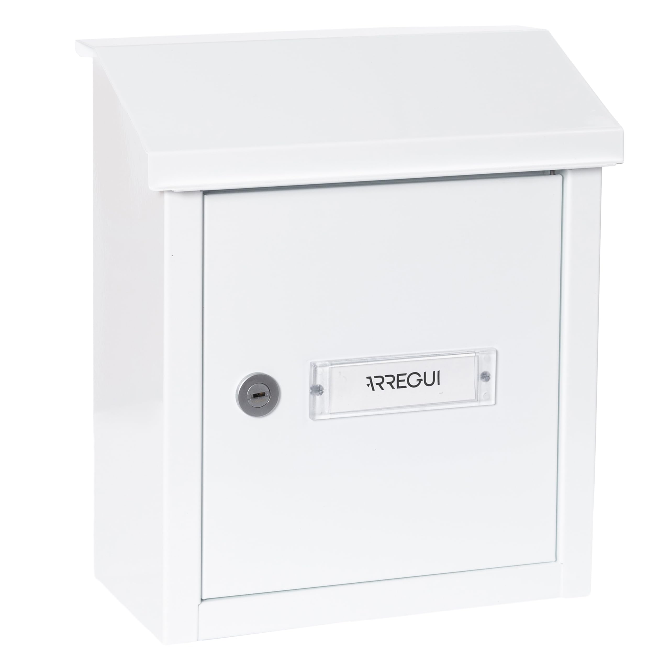 ARREGUI V4091 Letter Box for Doors or Gates Interior, Letter Pickup Mouth, 23 x 4 cm, Size S (DIN A5 Mail), Weatherproof, Easy to Install, White