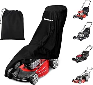 Outdoors Lawn Mower Cover, Heavy Duty 420D Lawn Mower Covers Polyester Oxford Outdoor Waterproof Universal UV Dust Protect...
