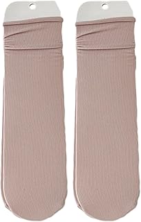 Calcetines de verano ultrafinos para mujeres y niñas, de seda de hielo, transpirables, atléticos, casuales, por encima del tobillo, para uso diario