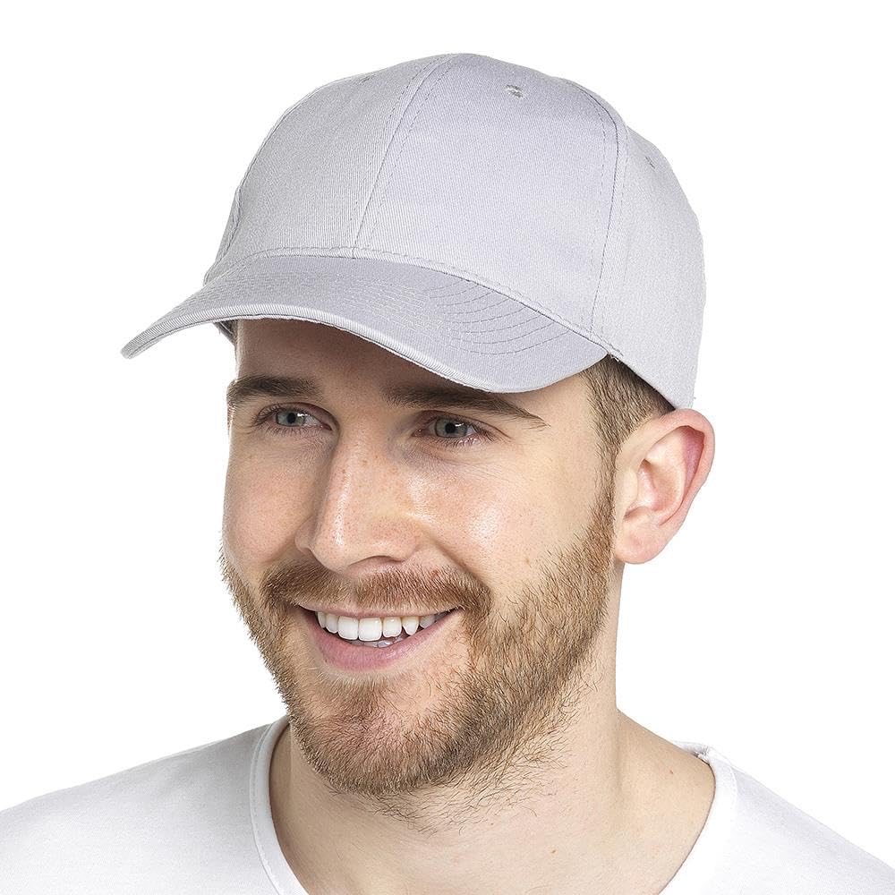 A2z Men's Grey Plain Baseball Cap Breathable Polyester Cotton - Baseball Cap Az4789
