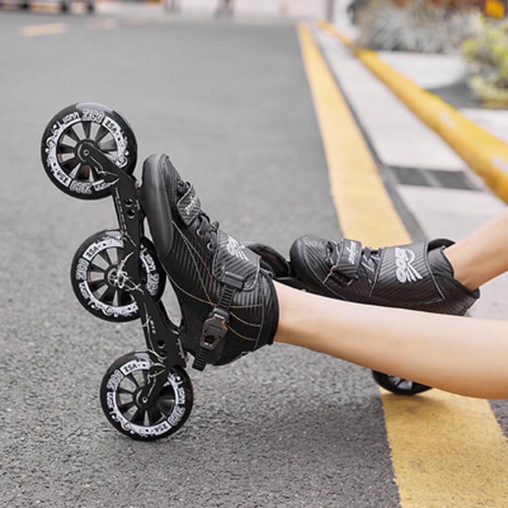 Pattini in linea da velocità in fibra di carbonio ruote 85A/PU per pattinatori avanzati