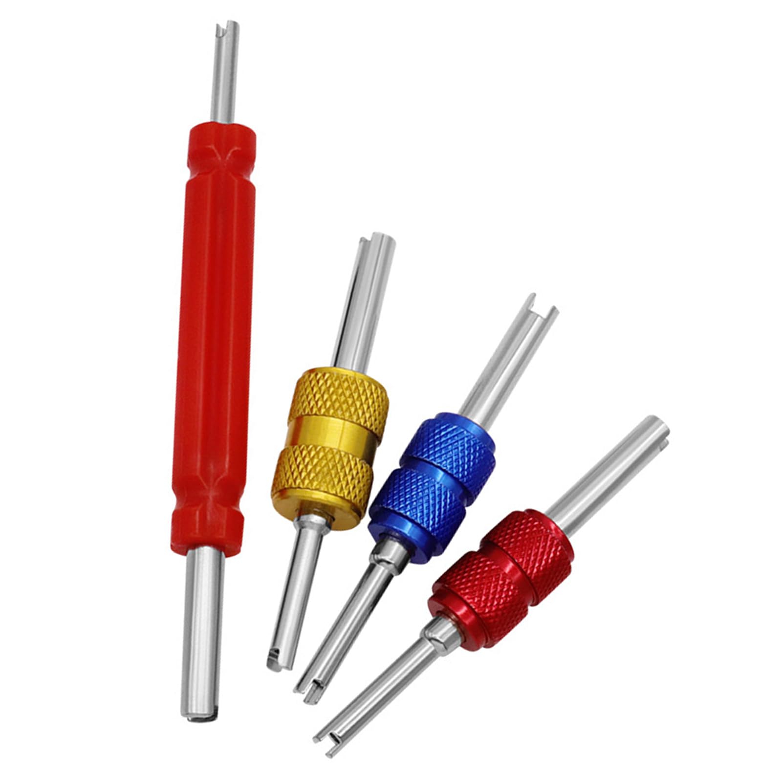 Frotox 4Pcs Car Air Conditioning Valves Cores Key Installation Tool Repair Kit Valves Cores Removal Key Tool Workshop Tool