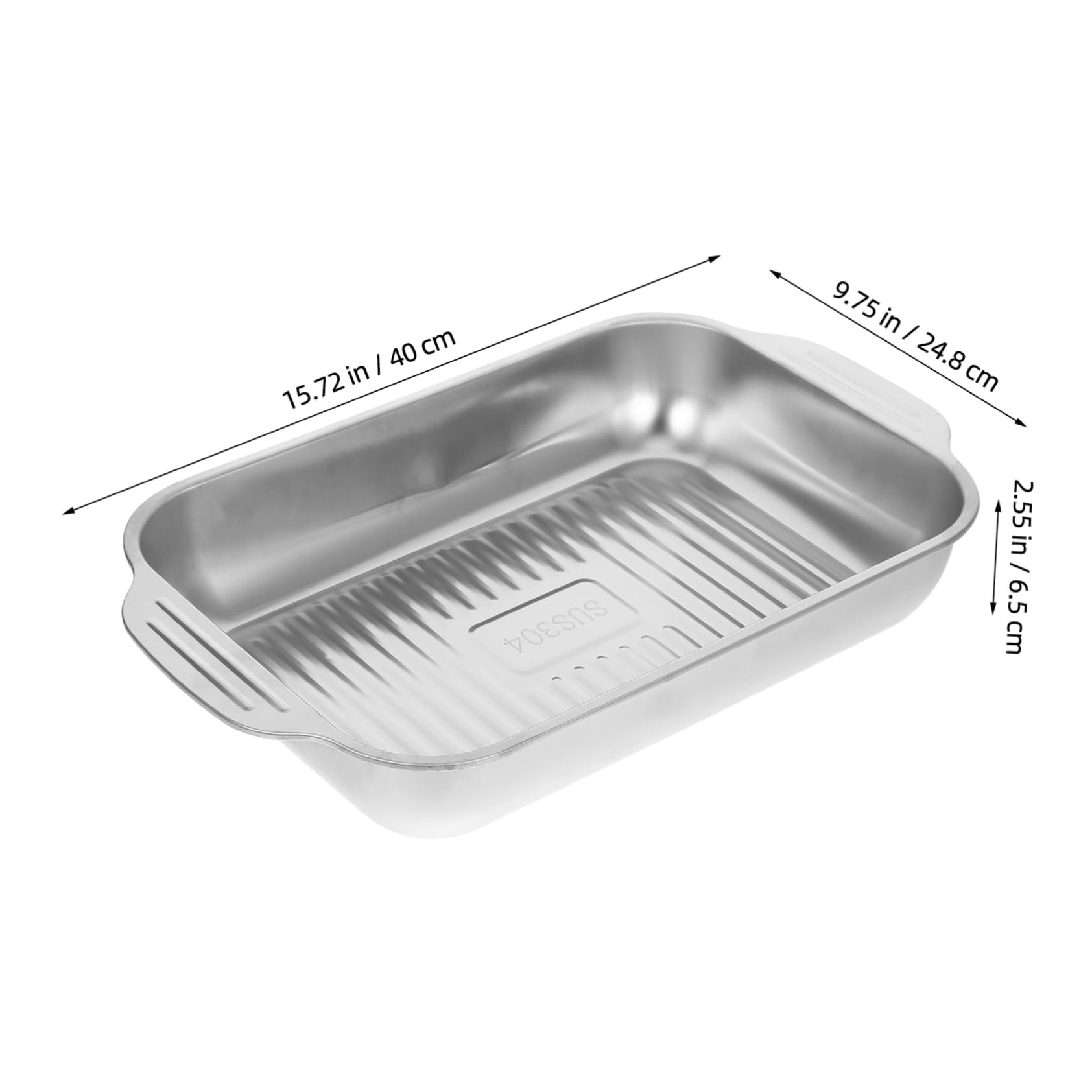 JECOMPRIS Deep Rectangular Roasting Pan for Induction Griddle Splashproof Design for Bbq Family Gatherings for Oven Cooking Creative Meals