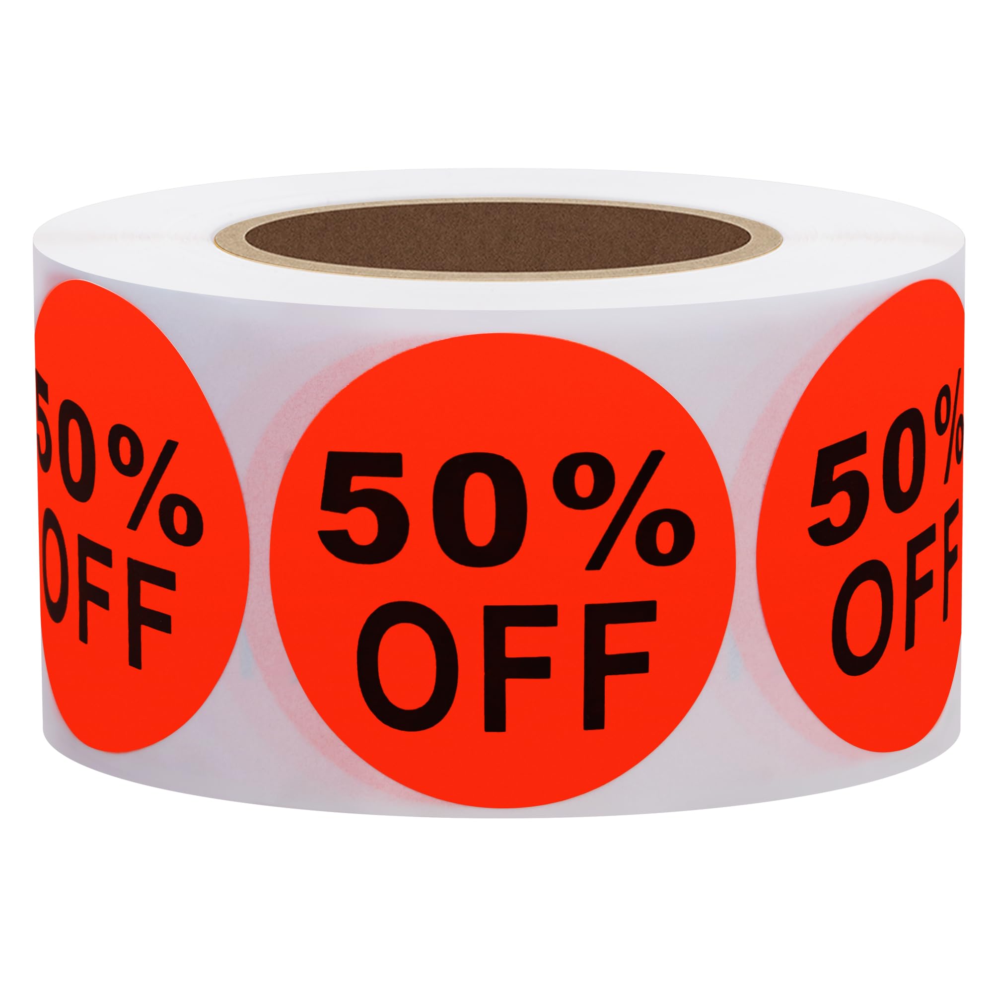 Hycodest 500 pcs Pruduct Stickers Red Round Product Labels for Retail Stores Supermarkets (50%, 1.5 inch) - Image 3