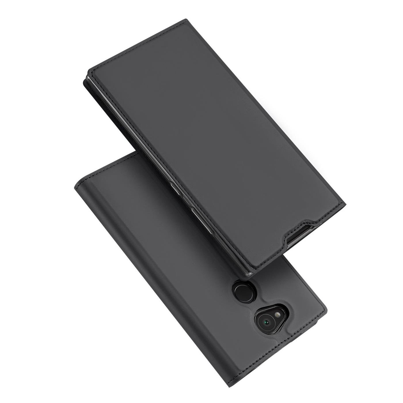 Verco Case compatible with Sony Xperia XA2, Flip Wallet Cover with Magnetic Closure for Xperia XA2 Phone Case - black - Image 3