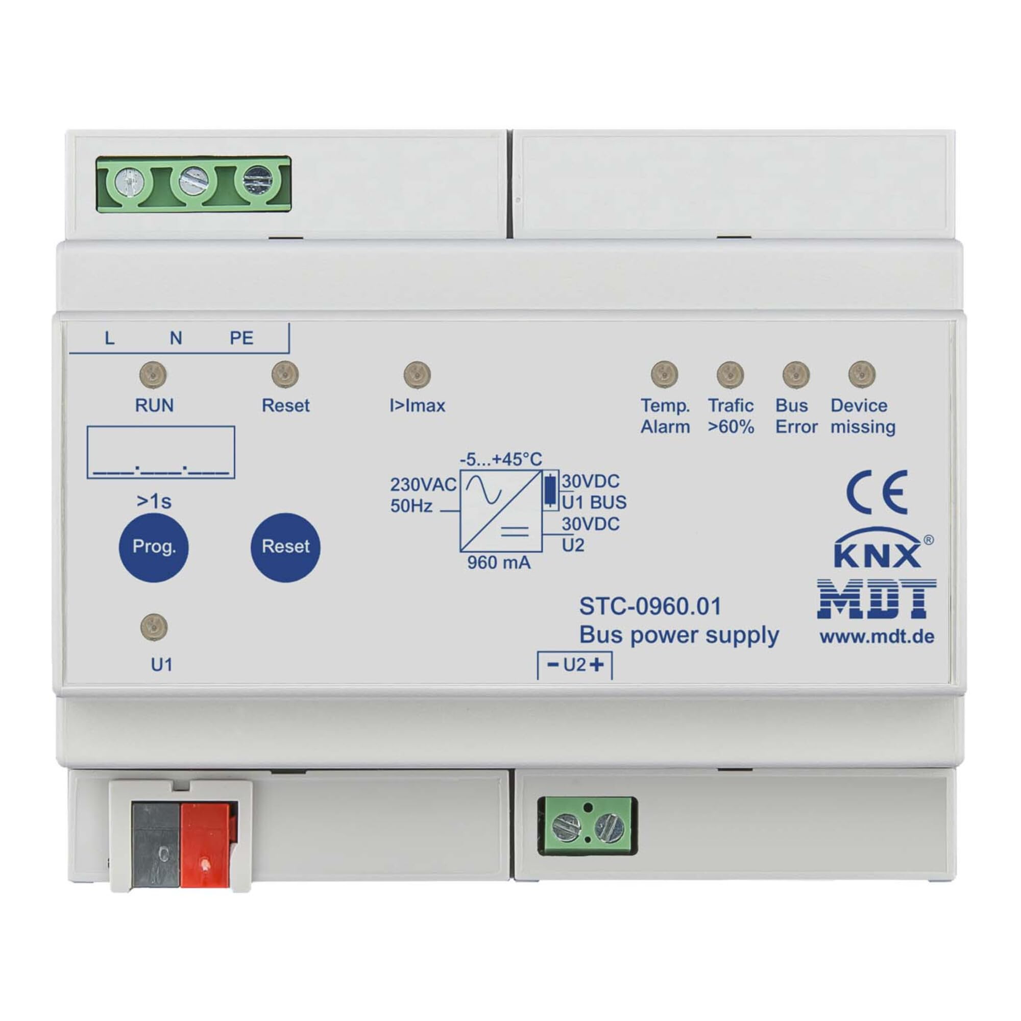 Busversorgung mit Diagnosefunktion, 960mA für Hausautomation KNX