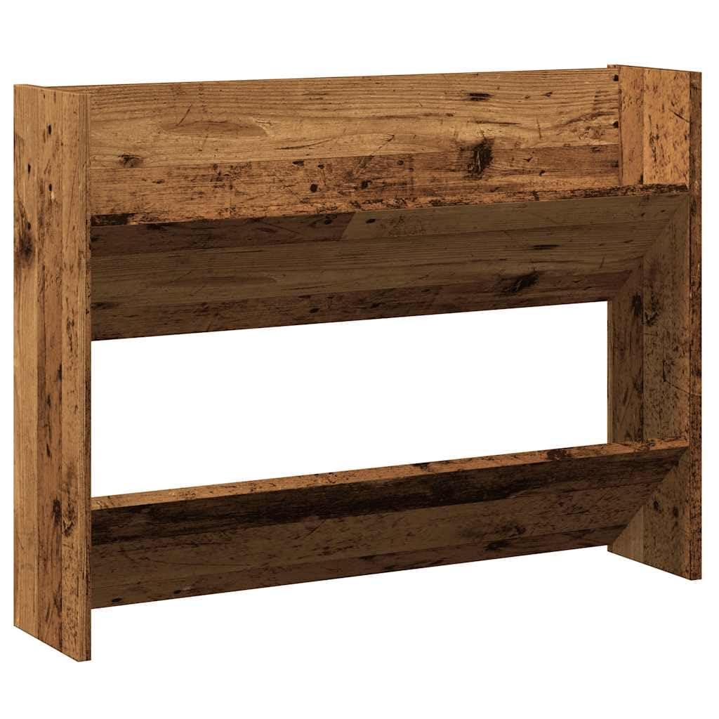 vidaXL Wall Shoe Cabinet, Shoe Rack Storage Organiser for Hallway Entryway, Shoe Cupboard with 2 Shelves, Modern Style, Old Wood Engineered Wood โ image 1