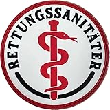 Der Patch ist auch mit Desinfektionsmittel abwaschbar! rückseitig mit Klett benäht Durchmesser 8 cm Farbe: Untergrund weiß, Kreuz rot (HKS 13), Paspel und Abzeichen (Schlange) silber, Beschriftung und Stab schwarz Lieferumfang: Der Aufnäher mit Klett benäht in der entsprechenden Größe.