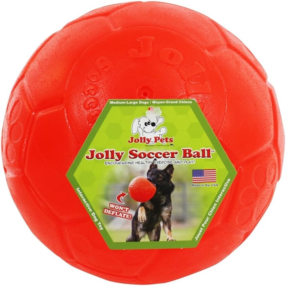 - Jolly Soccer Ball Dog Toy 8in,All Breed Sizes