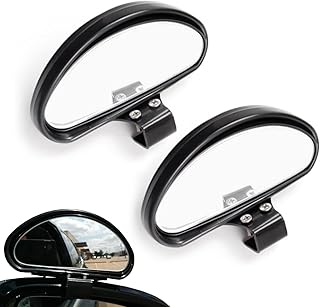 gunhunt 2 PCS Car Blind Spot Mirrors, Universal Wide Angle Mirror, Blindspot Convex Side Eye Mirrors, Car Auxiliary Mirrors, Automotive Body Parts Exterior (Black)