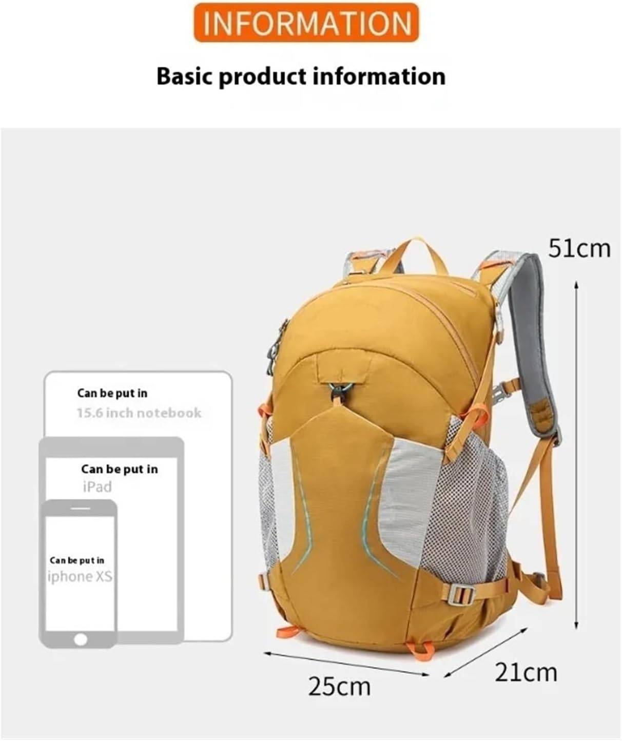 Lightweight Suspended Outdoor Backpack – For Mountaineering, Climbing, Cycling, Travel & Fishing(Green)