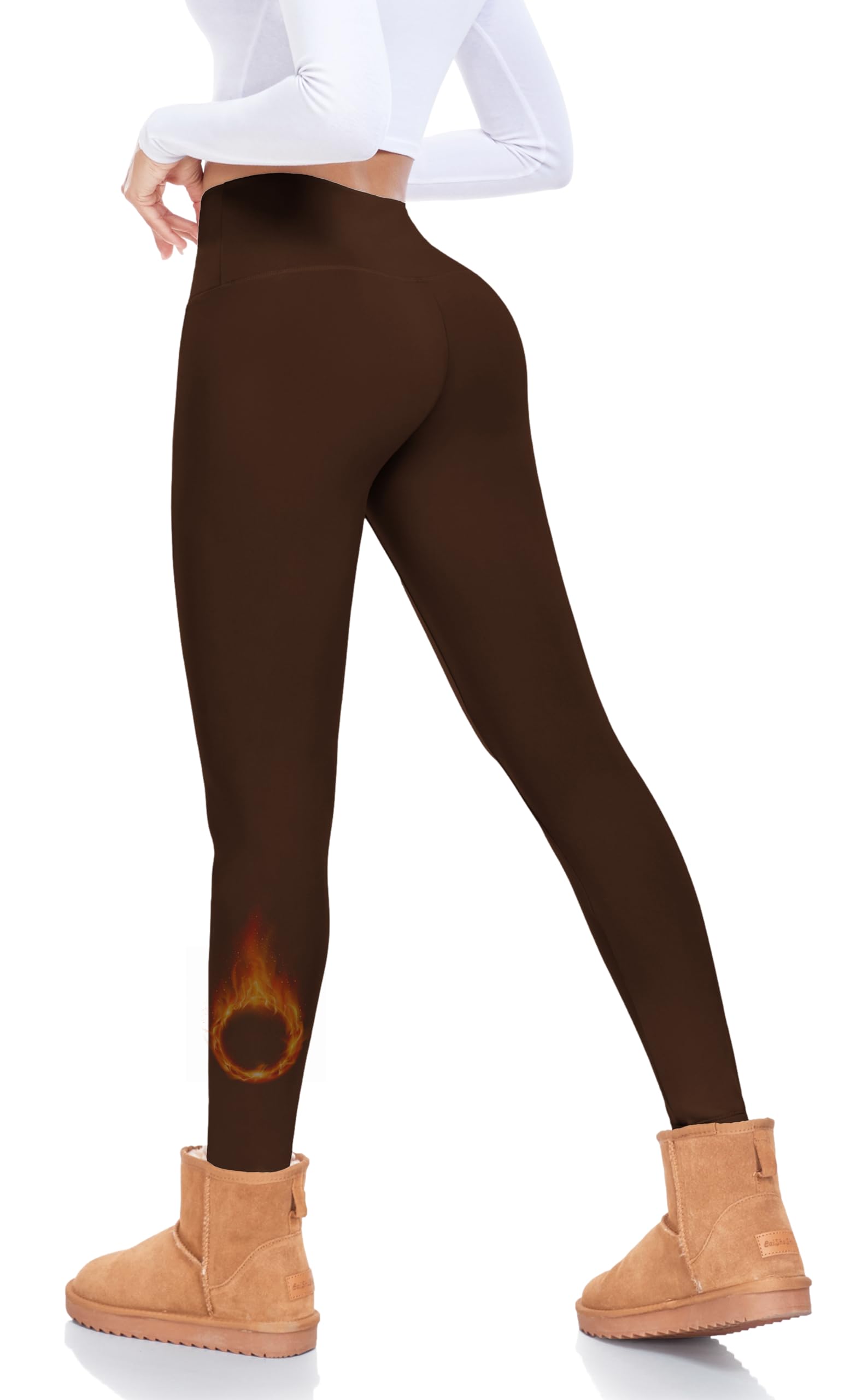 Fleece Lined Leggings Women High Waisted Tummy Control Workout Winter Thermal Warm Soft Yoga Pants