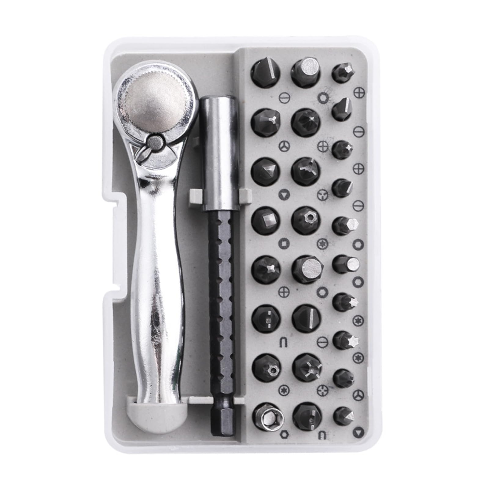 Netbiio Multicolor 26 In 1 Ratchet Wrench Set Ergonomic Handle Right Angle Driver With Replaceable Bit For Smartphone Maintenance Driver
