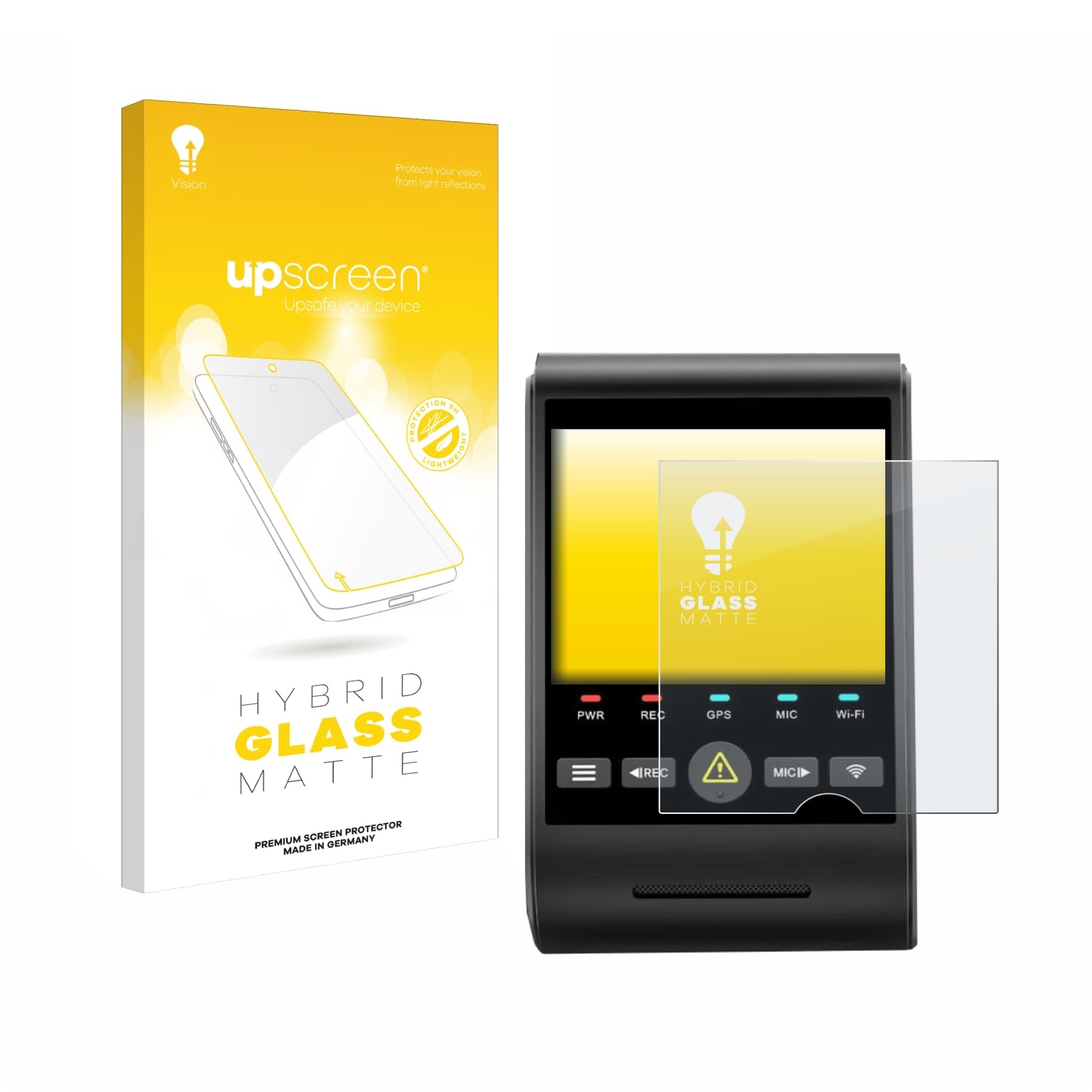 upscreen Matte Screen Protector Glass Film Compatible with VIOFO A229 PRO - Anti-Glare, Anti-Fingerprint, 9H Glass Protection