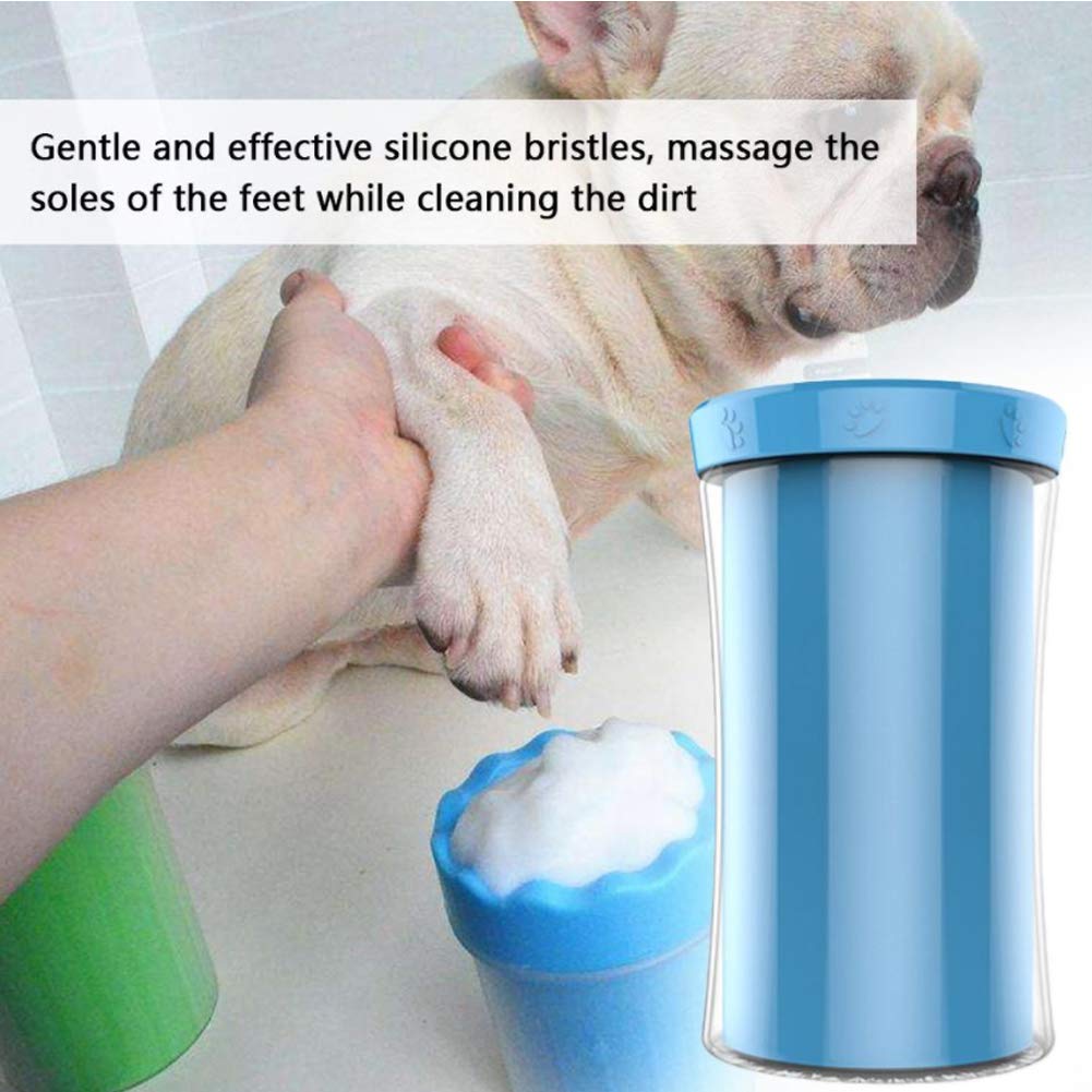 Nettoyeur de Pattes pour Chien, Gobelet de Nettoyage for Animaux Compagnie(Blue)