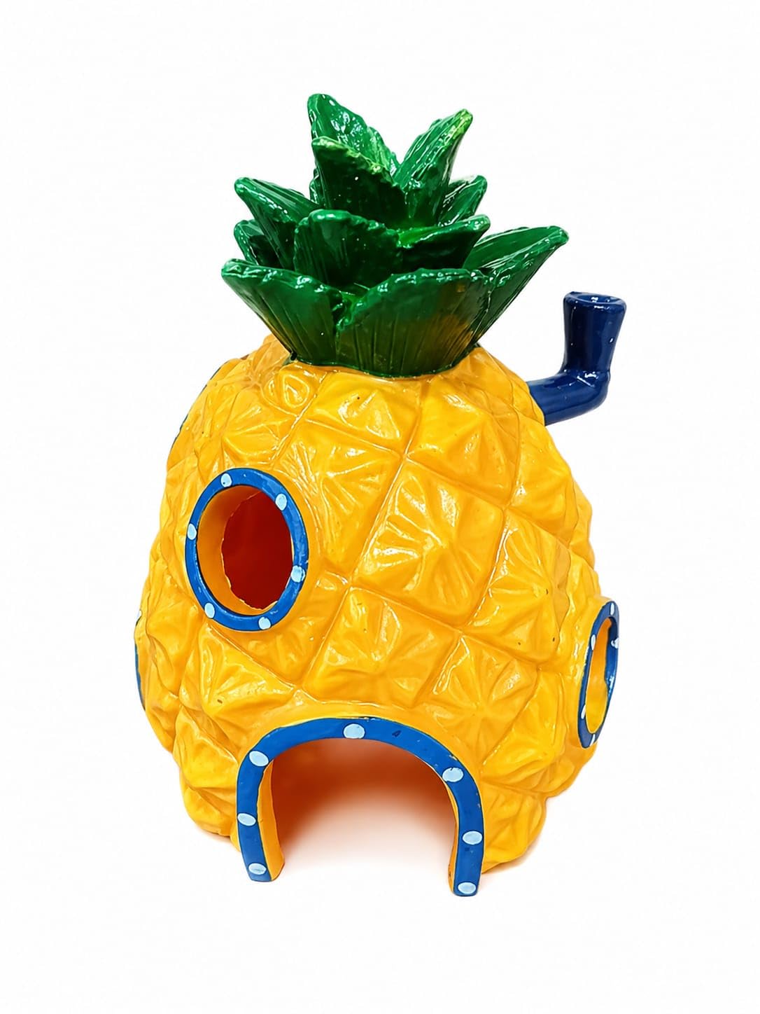 rizopets Pineapple House Fish Tank Ornament, Aquarium Decoration, Yellow and Green, 8 x 11 Cm (Yello)-image-30