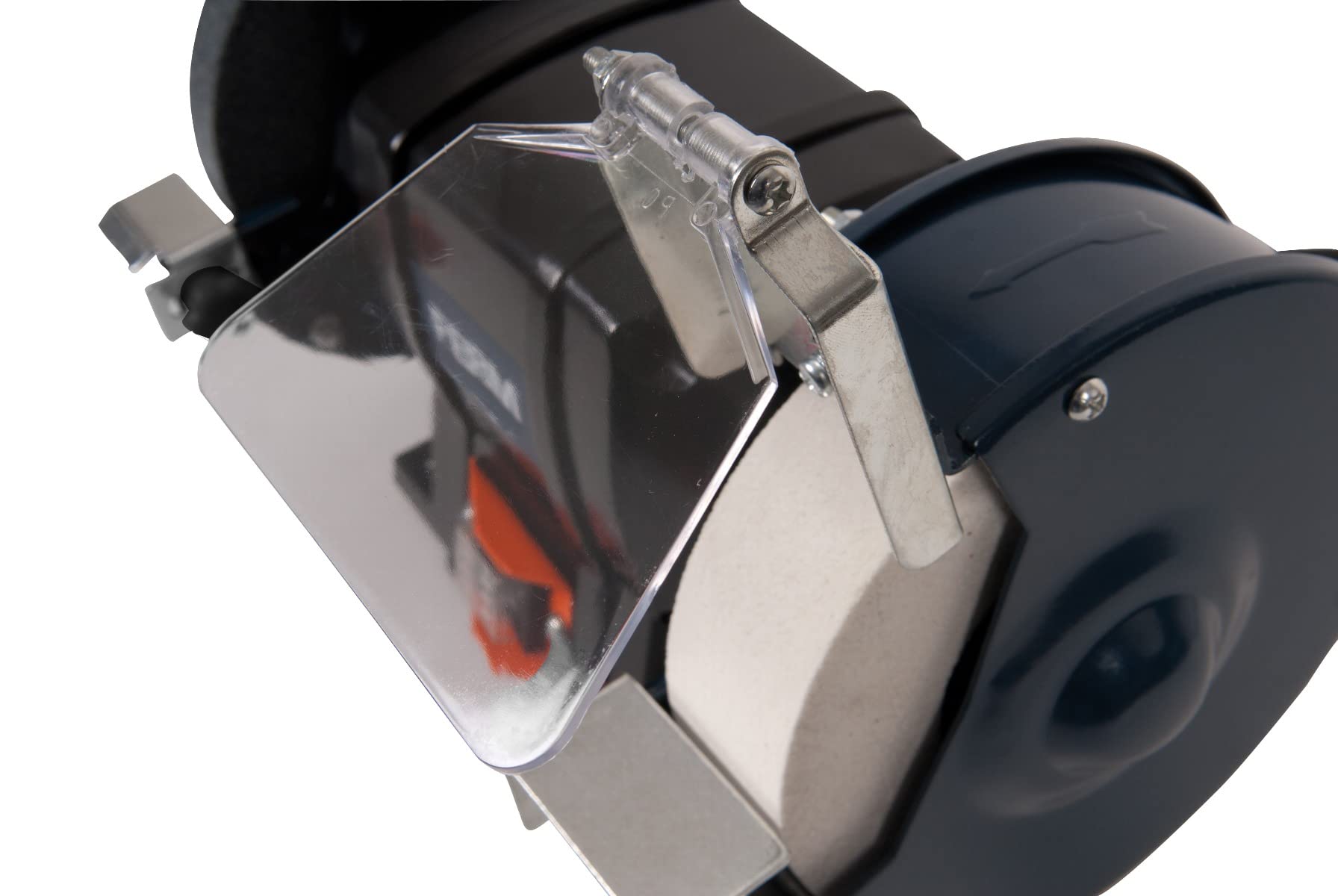 FERM Smerigliatrice|Molatrice da banco 250W 150mm - Include 2 mole, parascintille, poggiamano e occhiali di sicurezza