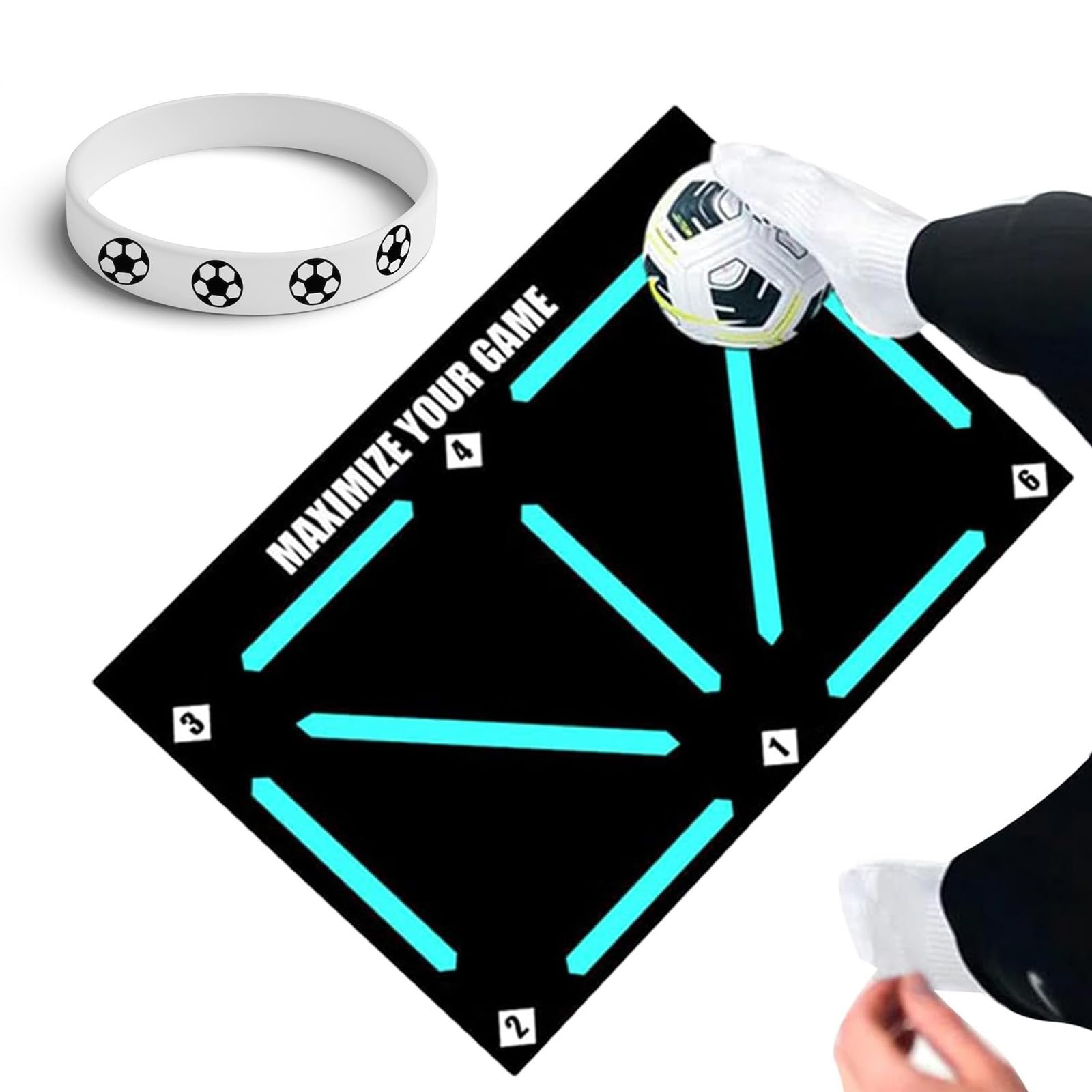 YAOZUP Fußballmatte 60x90 Cm - Ballkontrolle Training Mit Rutschfester Oberfläche