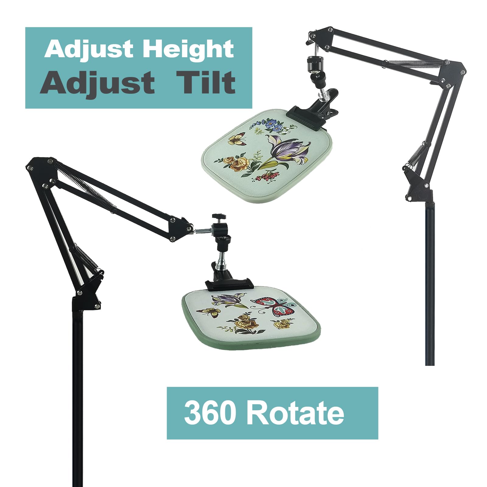 Embroidery Hoops Stand Lap Nurge Embroidery Hoop Stand Lap Embroidery Stands for Hand Work Cross Stitch Frame Stand,Embroidery Floor Stand Suitable for Embroidery Kit and Cross Stitch Supplies